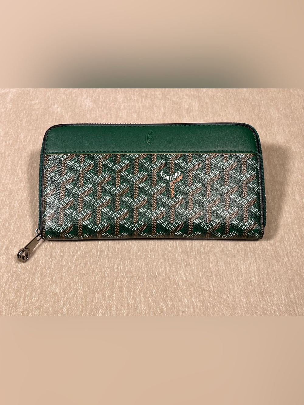 Green and Brown Signature Continental Wallet